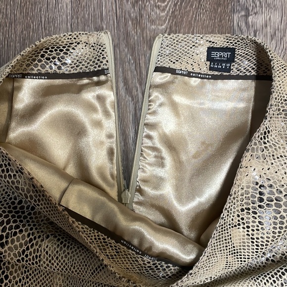 Tan and black snake skin. Leather  10% polyester lining Sz4 fully lined - Picture 4 of 4